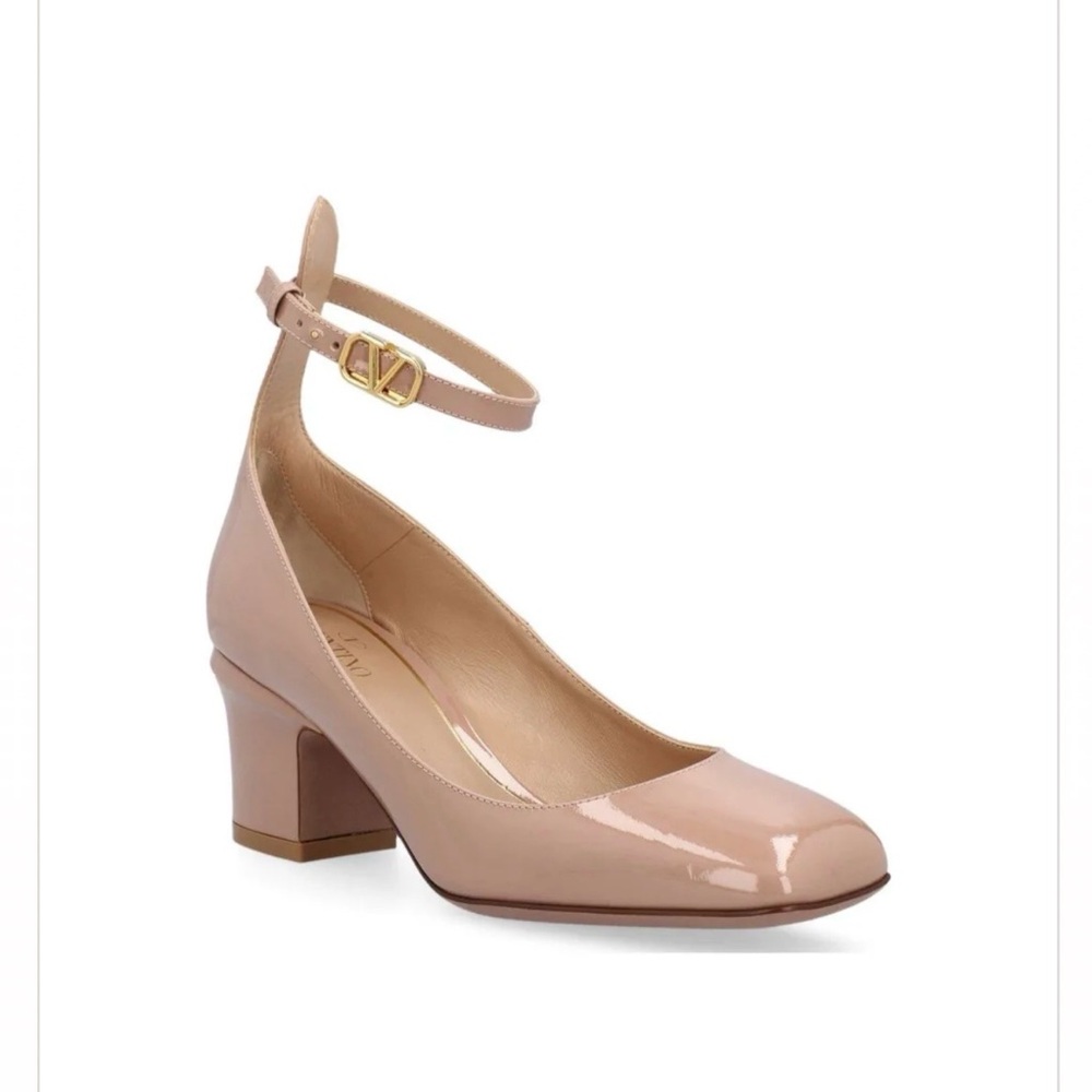 Valentino Women's TanGo Beige Nude Patent Leather Heels